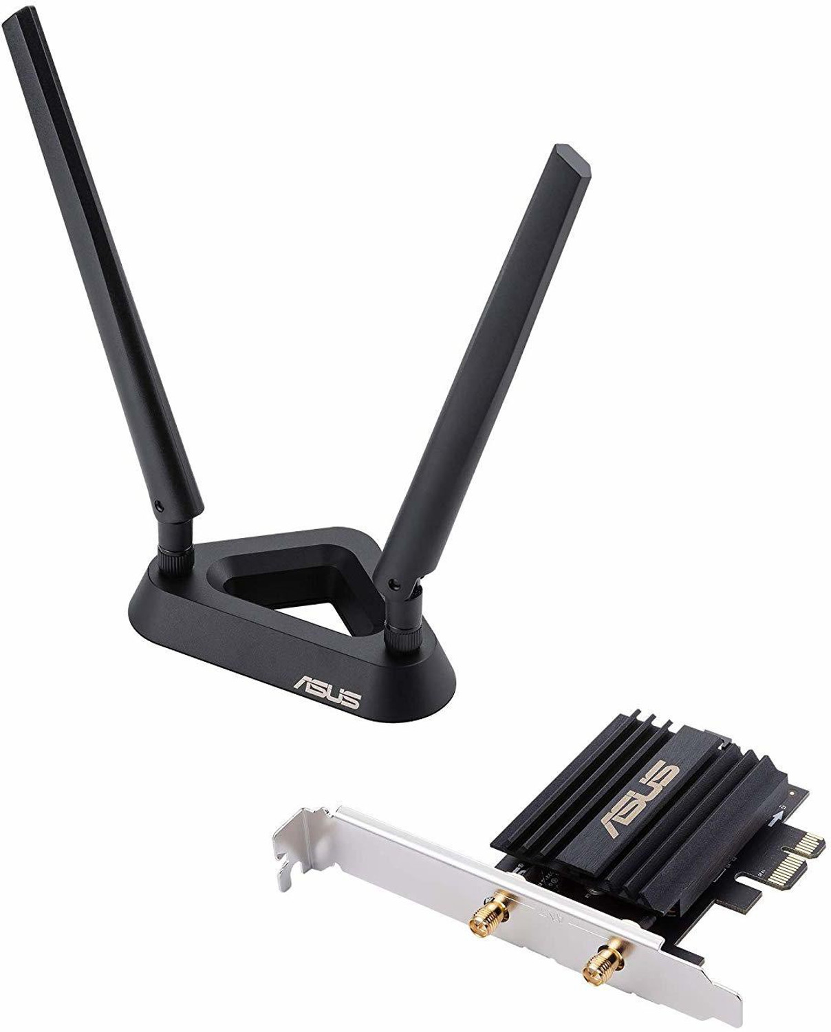 Image of ASUS PCE-AX58BT Wi-Fi 6 Router 2.4 GHz, 5 GHz 2976 Mbps Wifi Speed Dual Band Internal & External Antenna Ethernet (Cable Broadband)