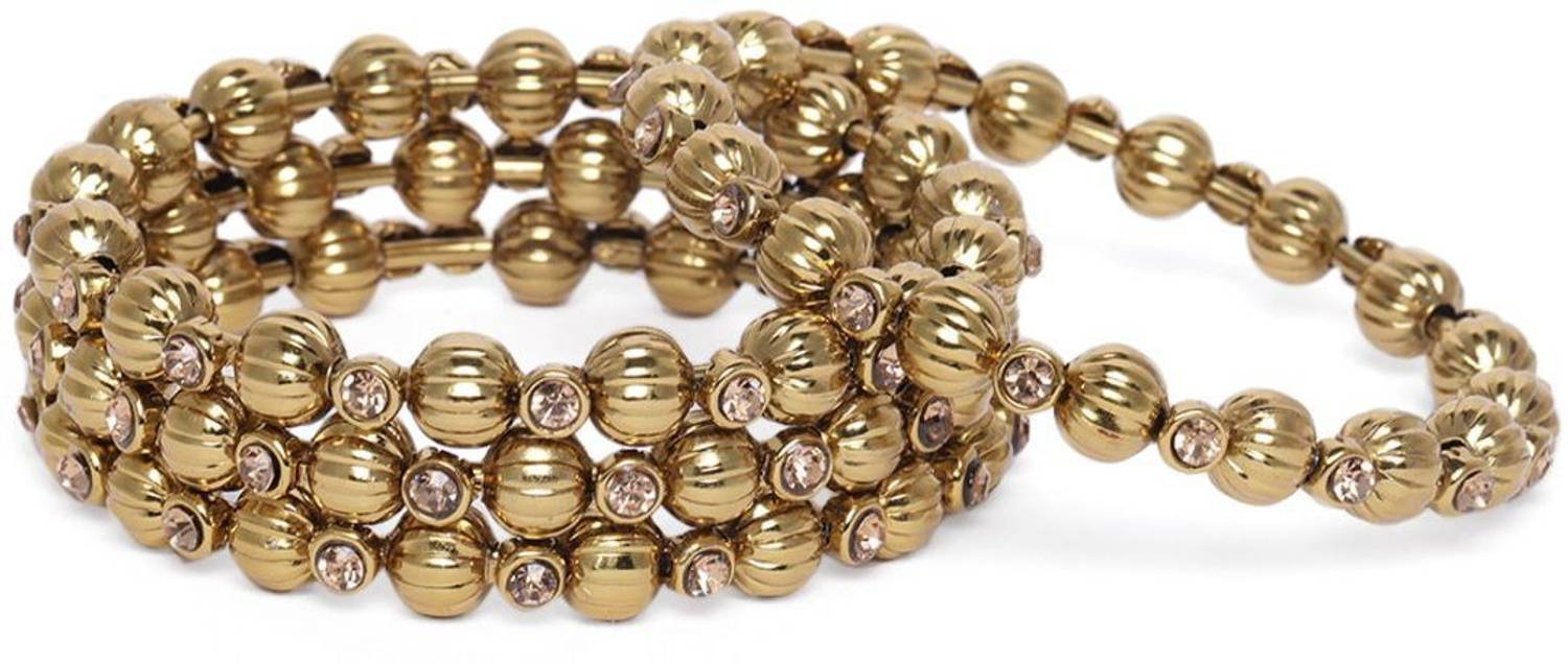 ACCESSHER Metal Bangle Set