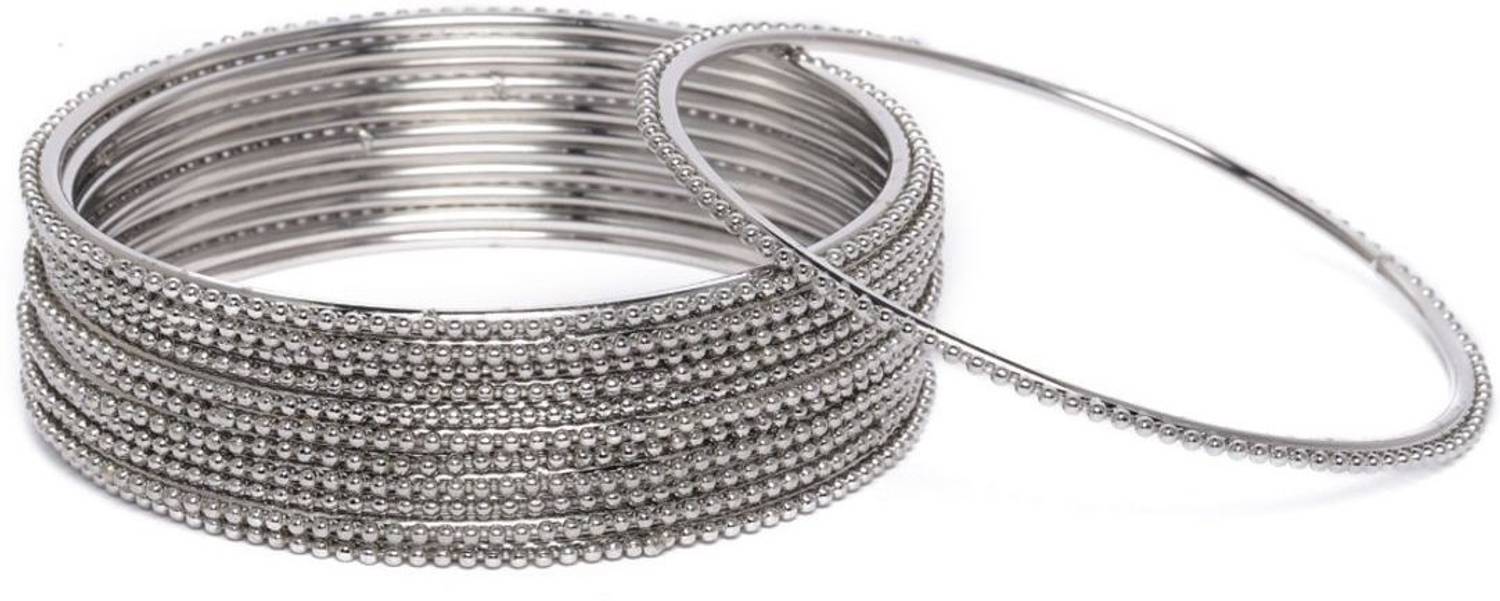 ACCESSHER Metal Bangle Set
