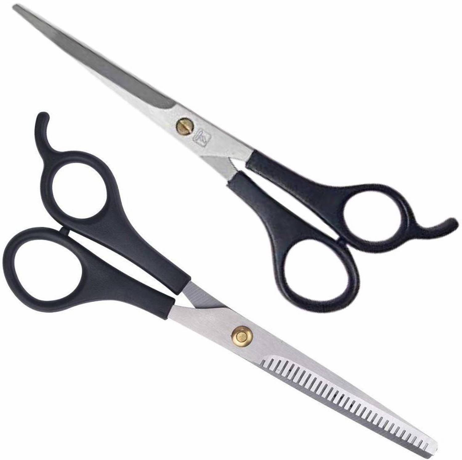 angelie Professional Sharp Stainless Steel Hair Cutting Scissor With Double Thinning Scissors