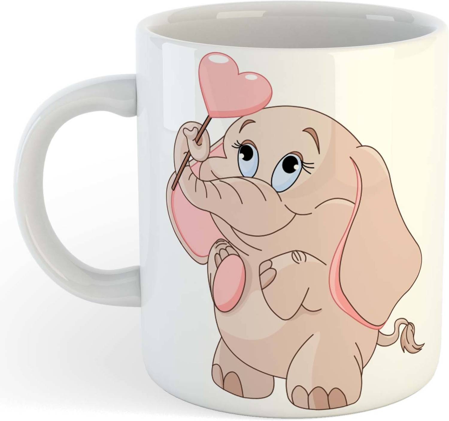 BuyAmaze Cute Fairy Tale Elephant Baby Kids Design Ceramic Coffee Mug