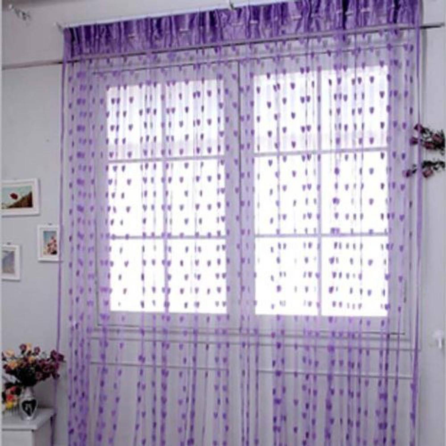 BIGWHEEL 213 cm (7 ft) Window Polyester Semi Transparent Curtain Single Curtain