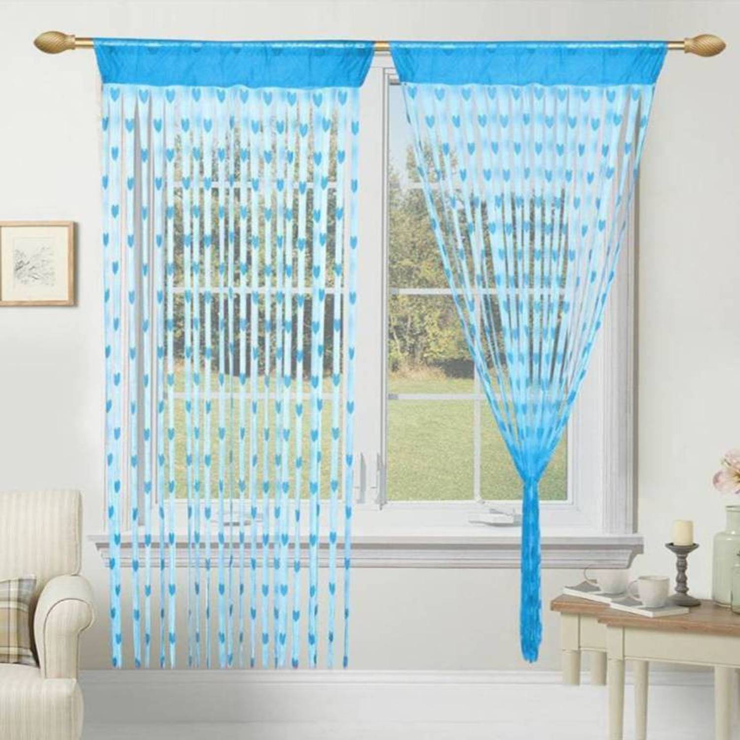BIGWHEEL 213 cm (7 ft) Window Polyester Semi Transparent Curtain Single Curtain