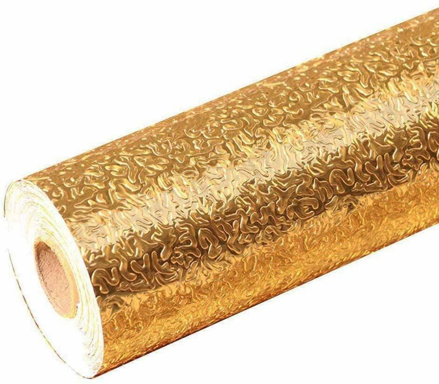 Adfresh 200 cm Kitchen Backsplash Wallpaper Stickers, Kitchen Stickers Self Adhesive Kitchen Aluminum Foil Reusable Sticker