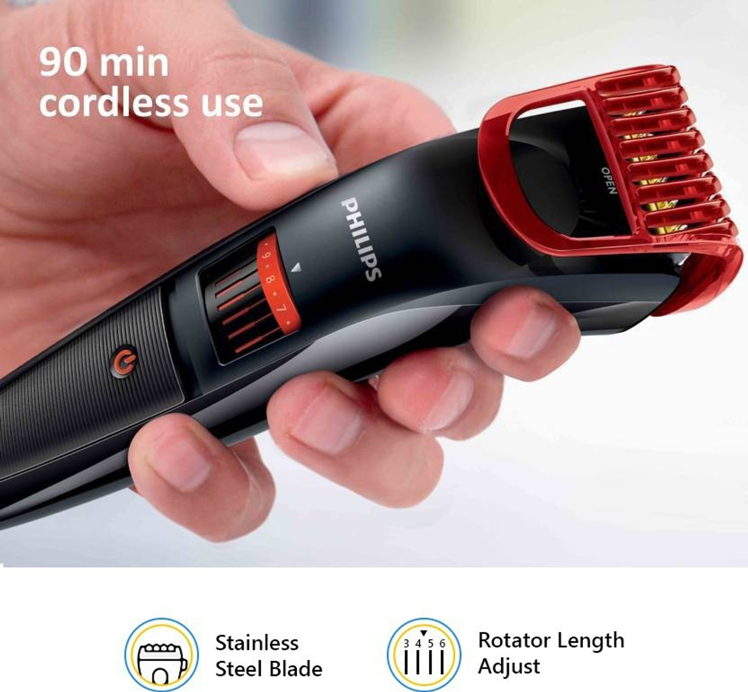 Image of PHILIPS QT4011 /15 Trimmer 90 min Runtime 21 Length Settings