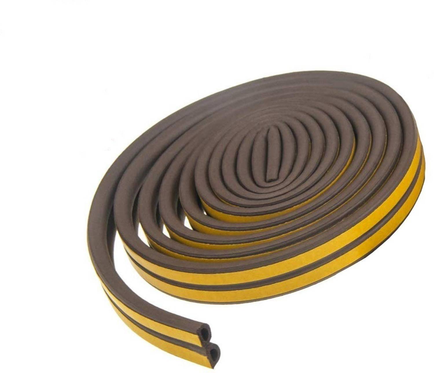 Betlex Soundproofing, Dust Proof Door/Window Self Adhesive Door Seal Strip 18 ft Brown D Shape 6 m Anti Slip Tape