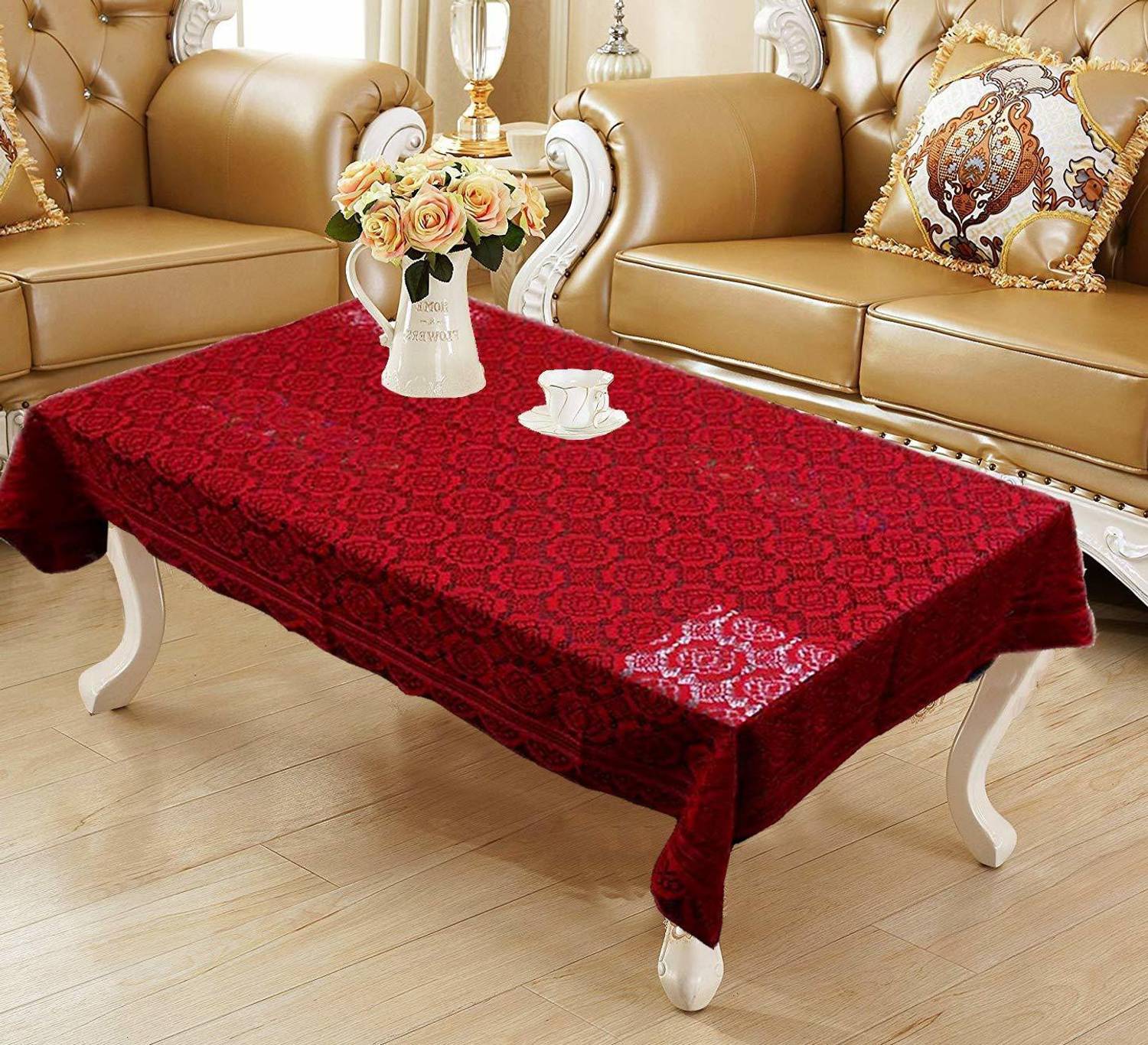BONA SORT Cotton 4 Seater Floral Table Cover