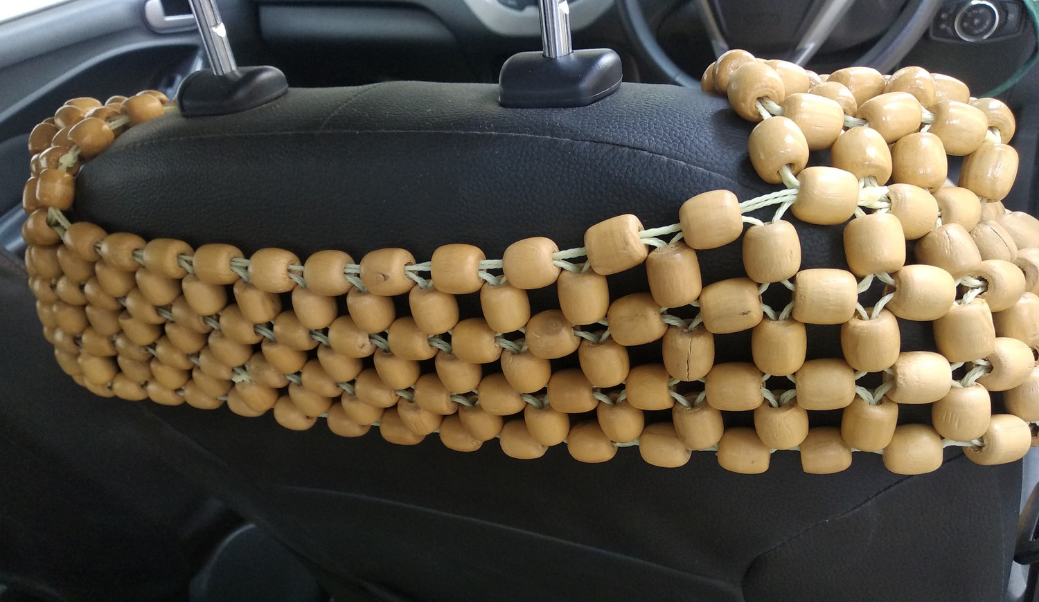 Image of Q1 Beads Wooden Bead Seating Pad For Volkswagen, Mahindra, Hyundai, Maruti Suzuki, Toyota, Ford, Tata, BMW, Mercedes Benz, Jeep, Honda, Volvo, Universal For Car Swift Dzire, i10 Active, Creta, WagonR, Ciaz, Civic, Universal For Car