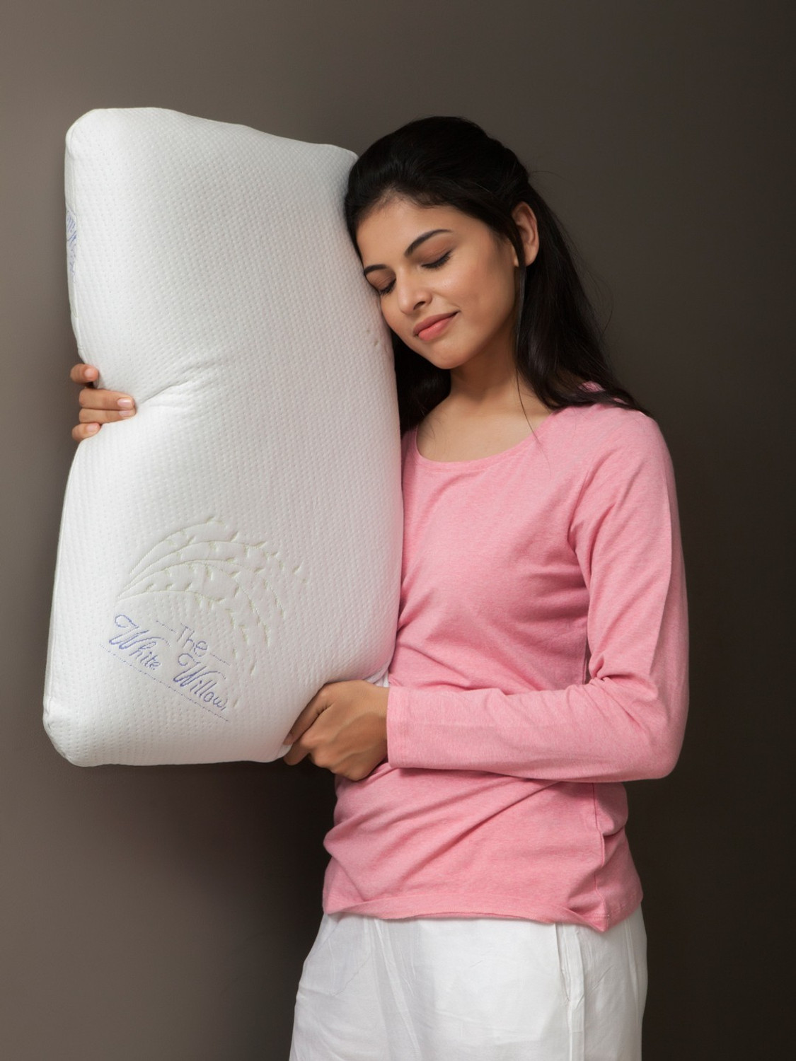 Image of The White Willow Memory Foam, Air Sleeping Pillow Pack of 1 Motifs Soft Orthopaedic Active