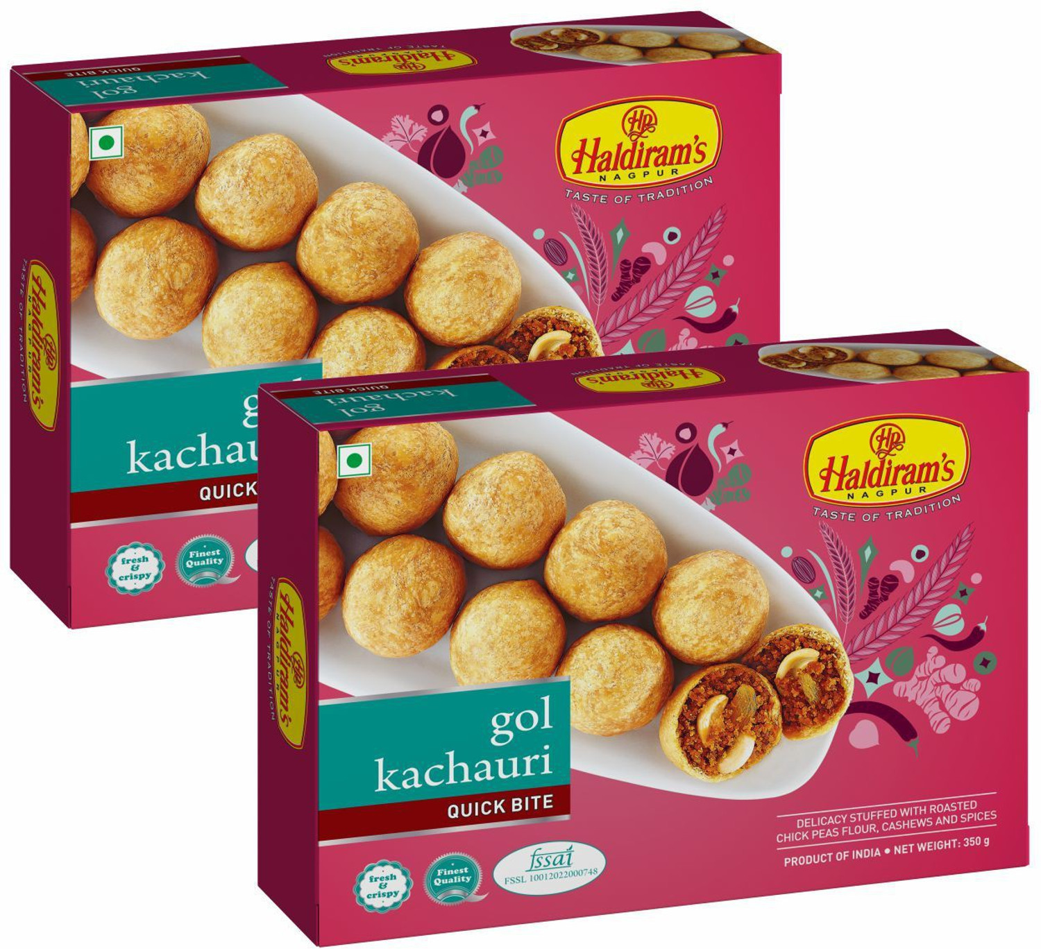 Image of Haldiram's Gol Kachori (Pack of 2)