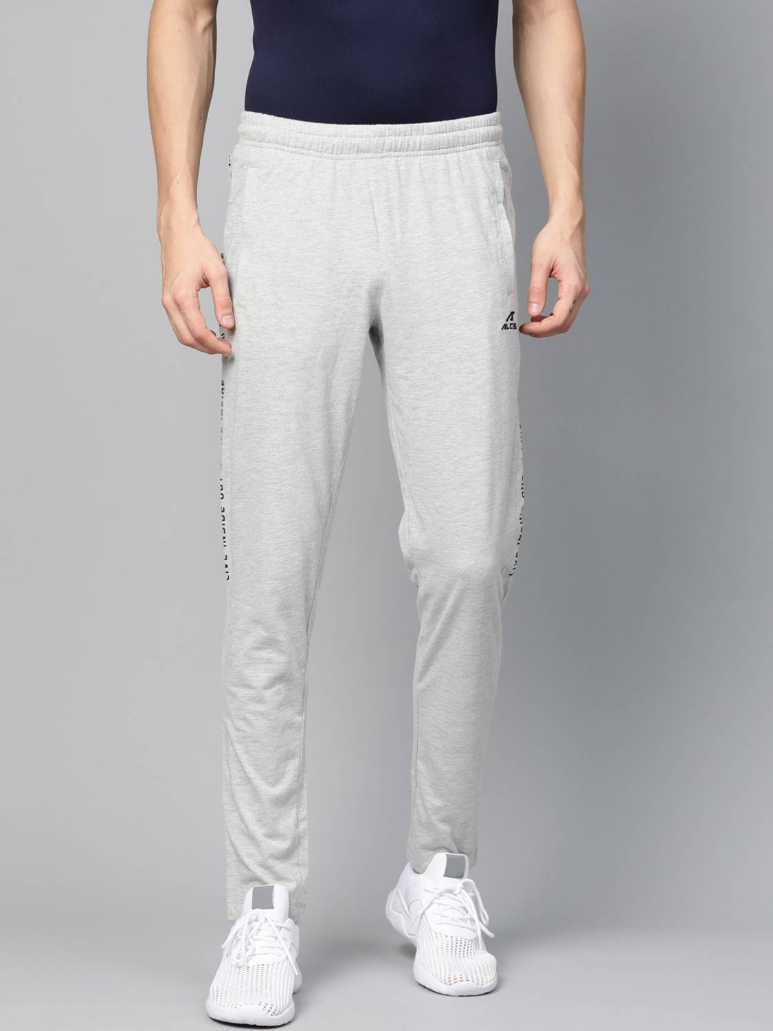 ALCIS Solid Men Grey Track Pants