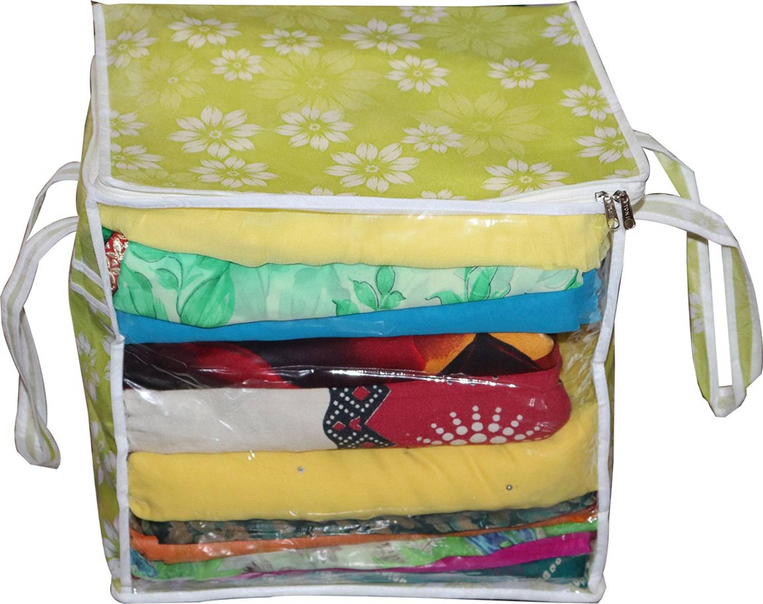 Ankit International AI_GFB_01 Designer Standard Size Non Woven Saree Cover Box Green Box Pack of 1 AI_GFB_01