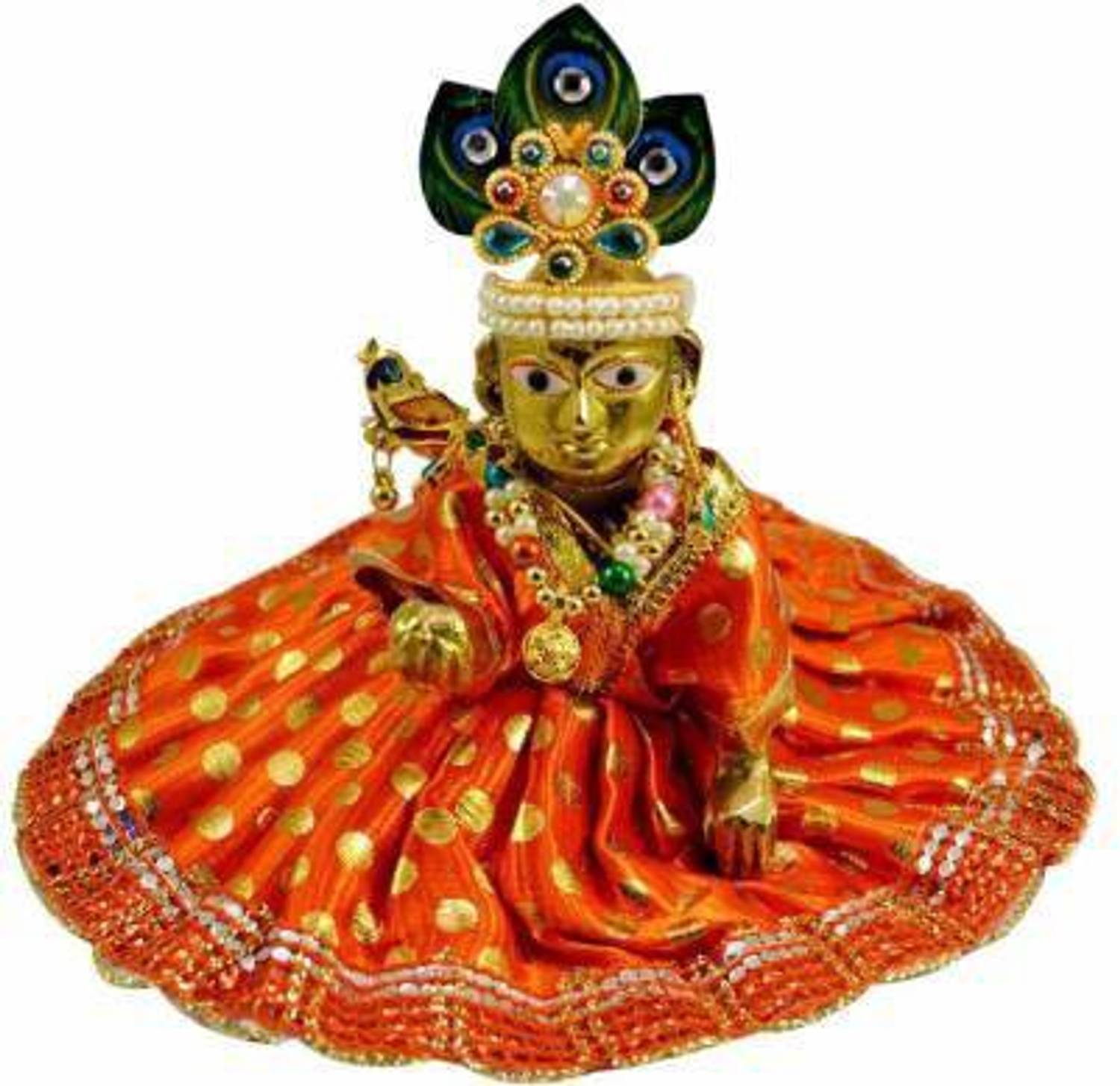 ARISERS Laddu Gopal ji with Dress | Thakur ji Decorative Showpiece - 7 cm