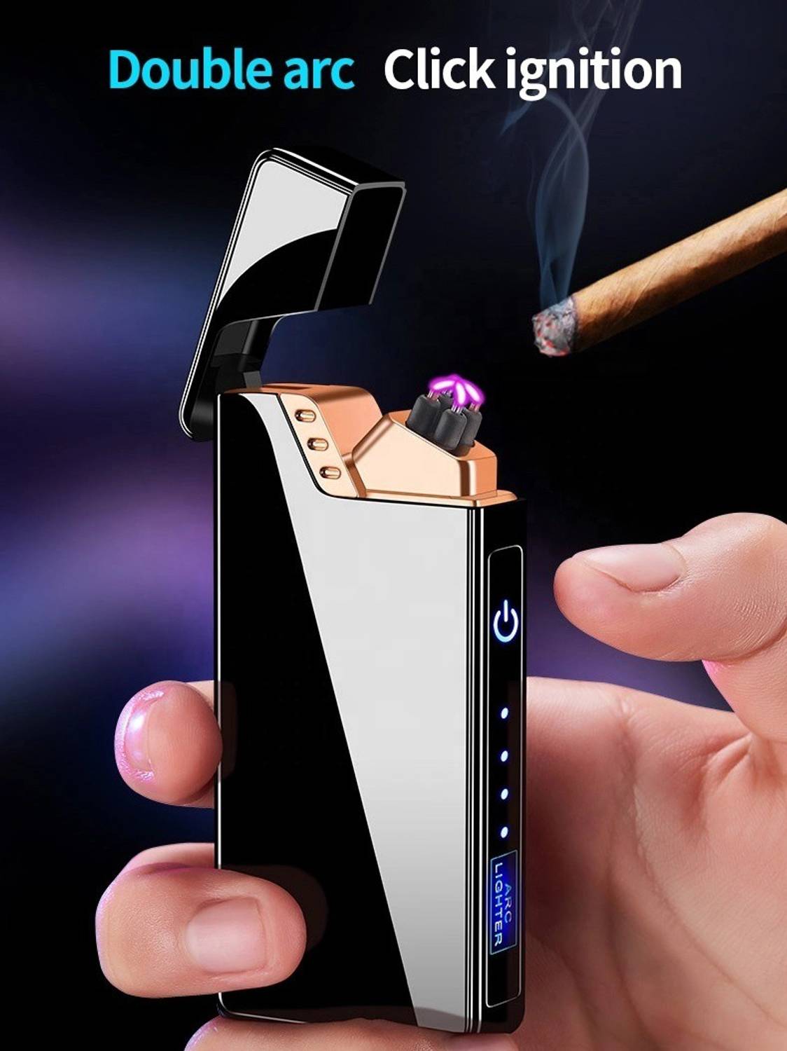 imad JT-TH778 Finger Touch Switch Electronic Lighter LED Windproo