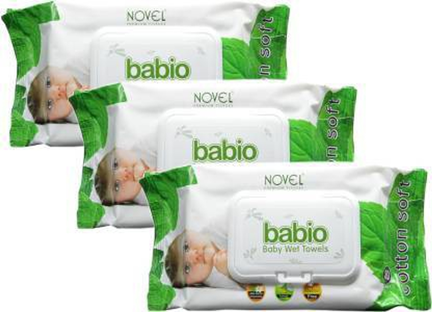 Image of NOVEL BABIO BABY WIPES 240 (3 Wipes)