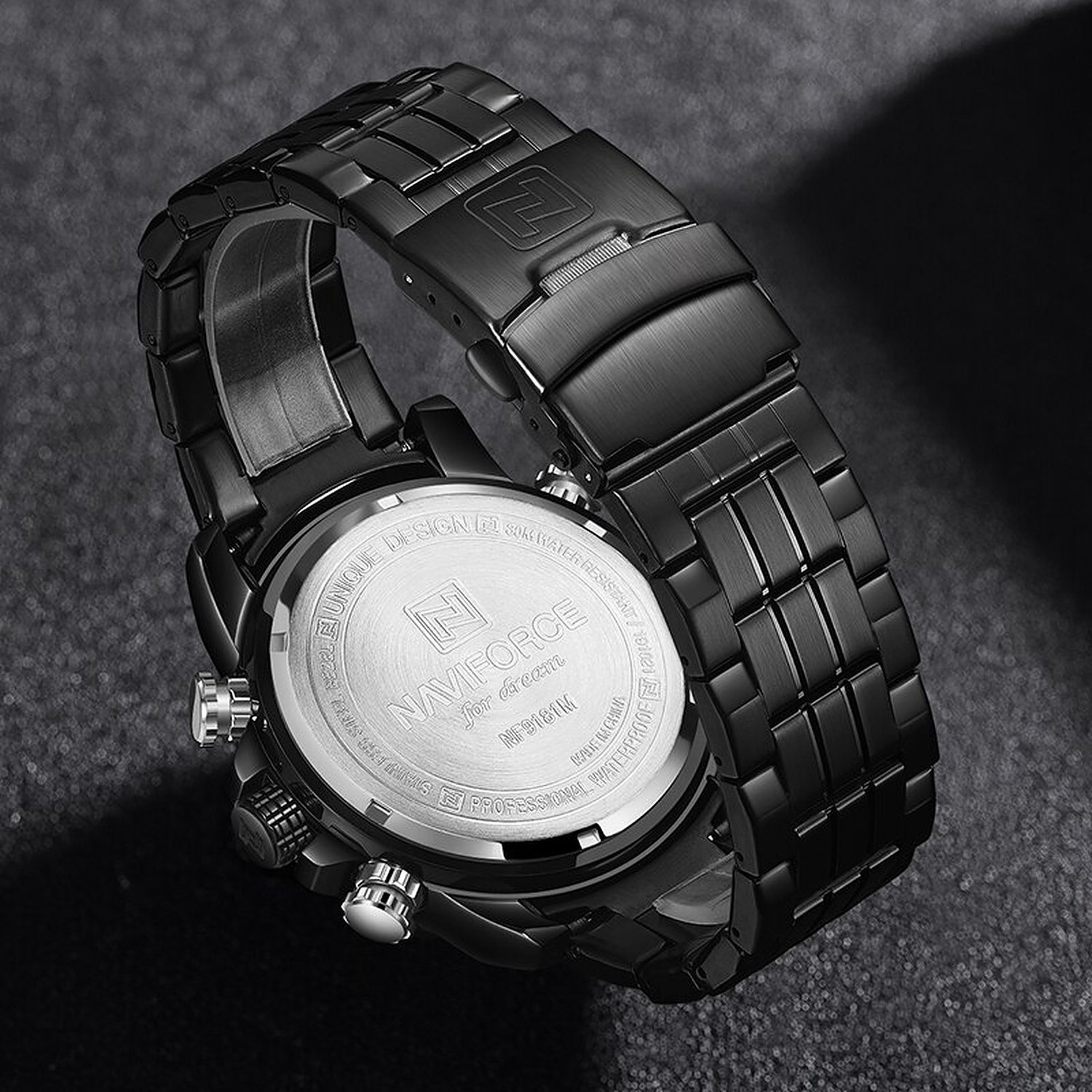 Image of NAVIFORCE NF9181-BK NF9181 Analog-Digital Watch - For Men
