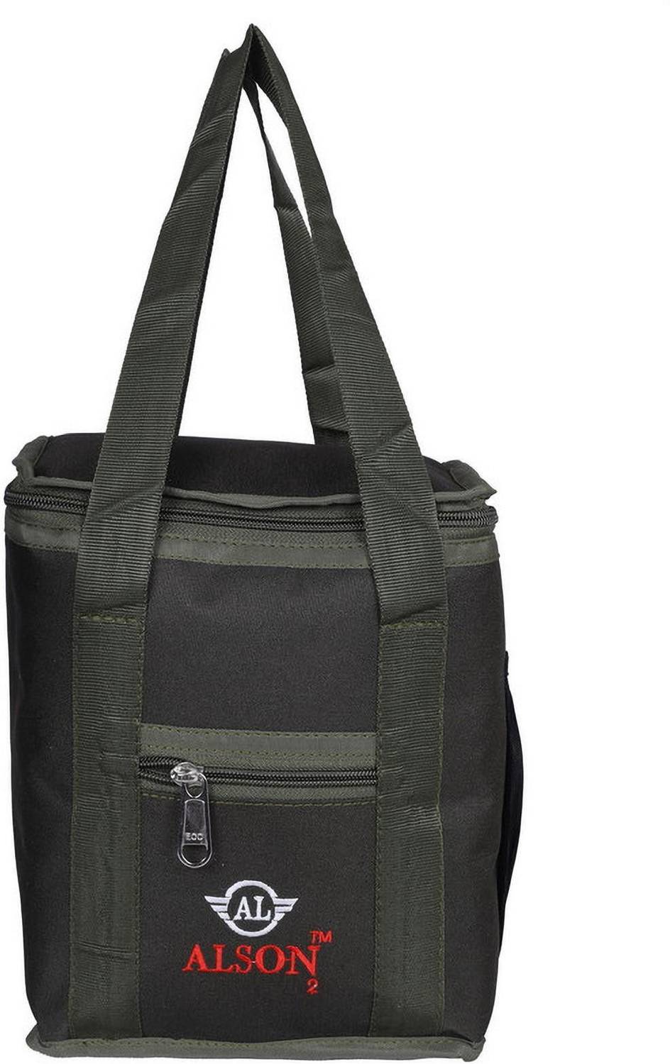 Alson Waterproof Polyester Lunch Tiffin Bag for School, Office and Picnic (Grey) Waterproof Lunch Bag