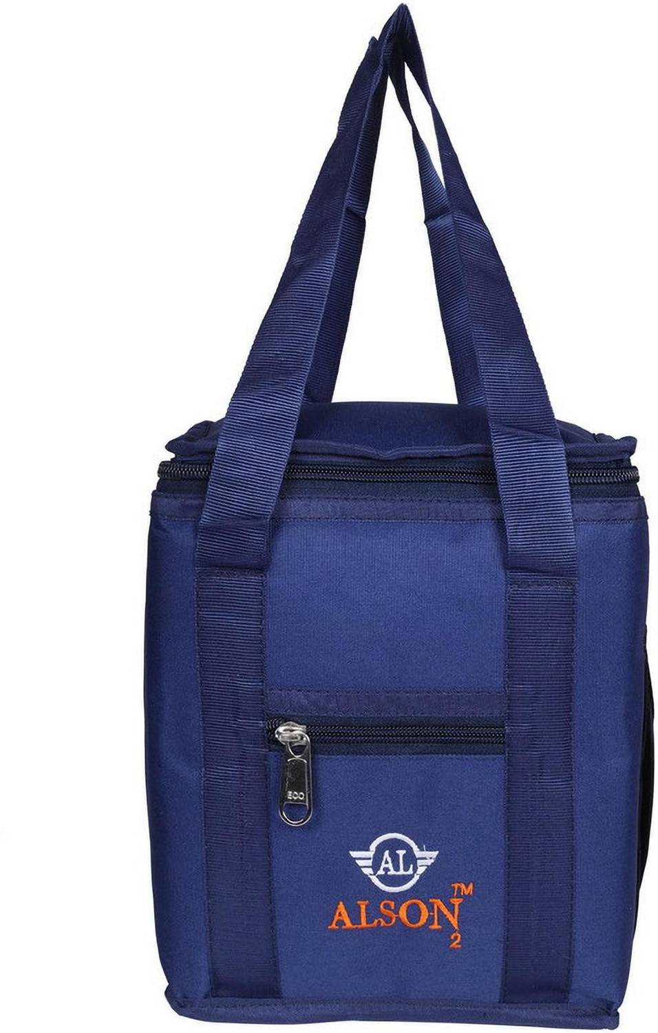 Alson Waterproof Polyester Lunch Tiffin Bag for School, Office and Picnic (Dark Blue) Waterproof Lunch Bag