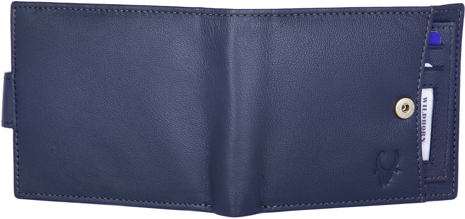 Image of WILDHORN Men Blue Genuine Leather Wallet