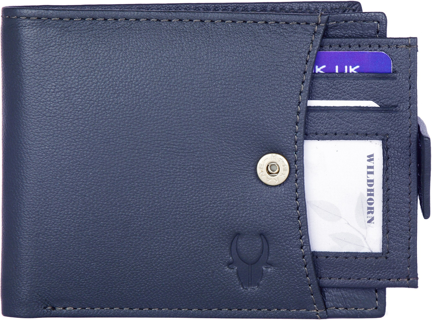 Image of WILDHORN Men Blue Genuine Leather Wallet