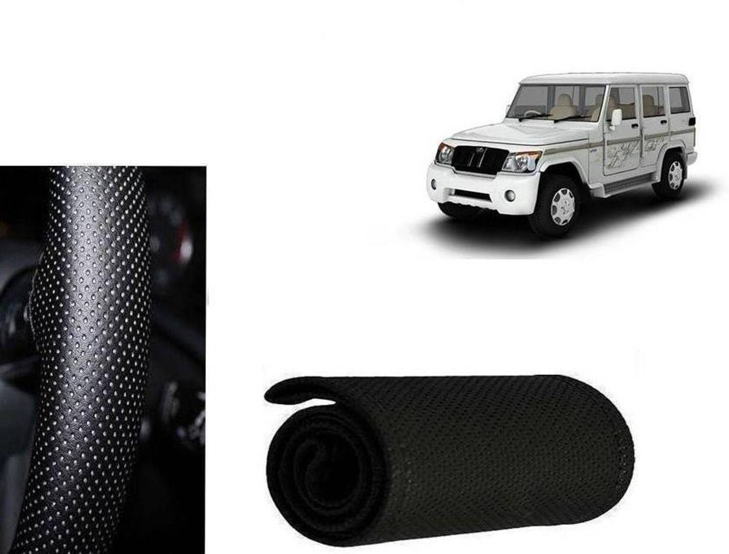 arneja trading company Hand Stiched Steering Cover For Mahindra Bolero