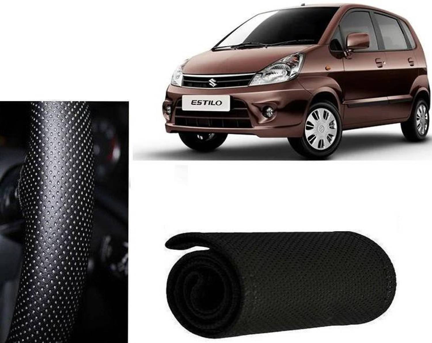arneja trading company Hand Stiched Steering Cover For Maruti Zen Estilo