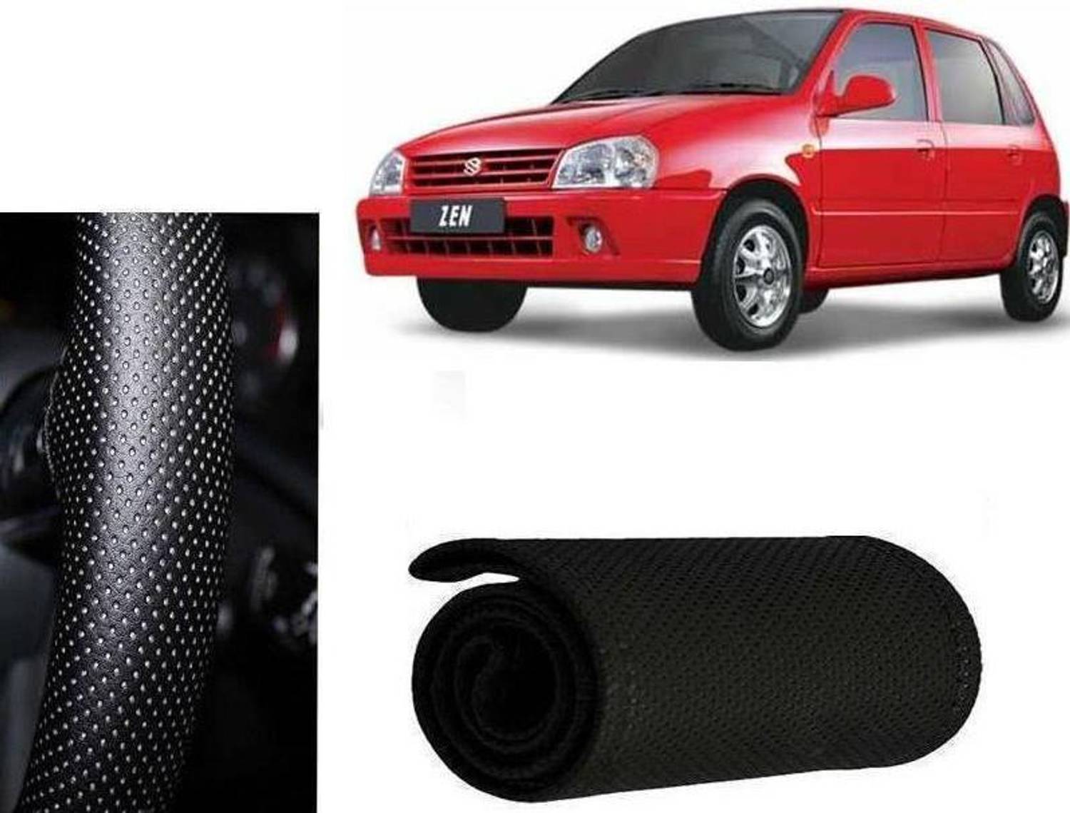 arneja trading company Hand Stiched Steering Cover For Maruti Zen