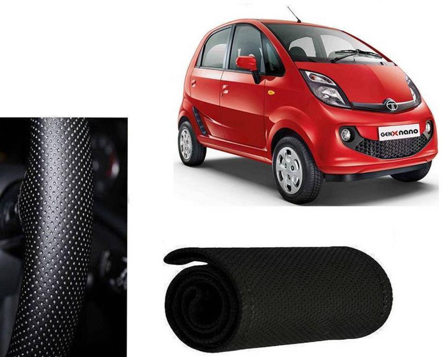 arneja trading company Hand Stiched Steering Cover For Tata Nano