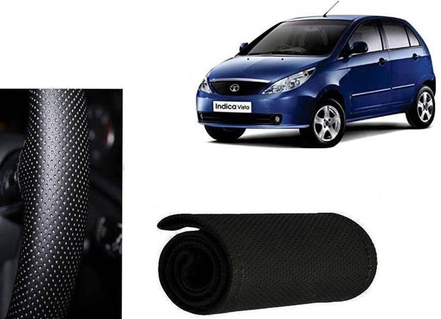 arneja trading company Hand Stiched Steering Cover For Tata Indica Vista