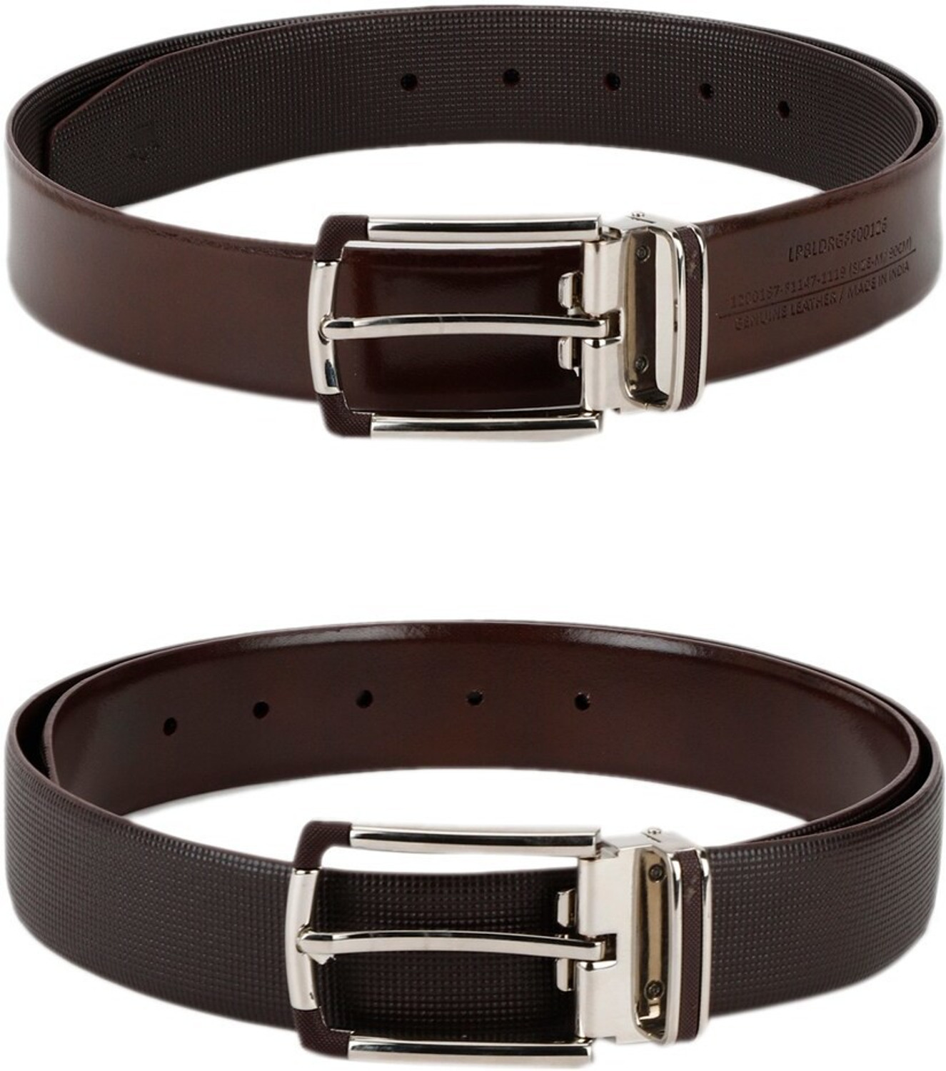 Image of LOUIS PHILIPPE Men Formal Brown Genuine Leather Belt