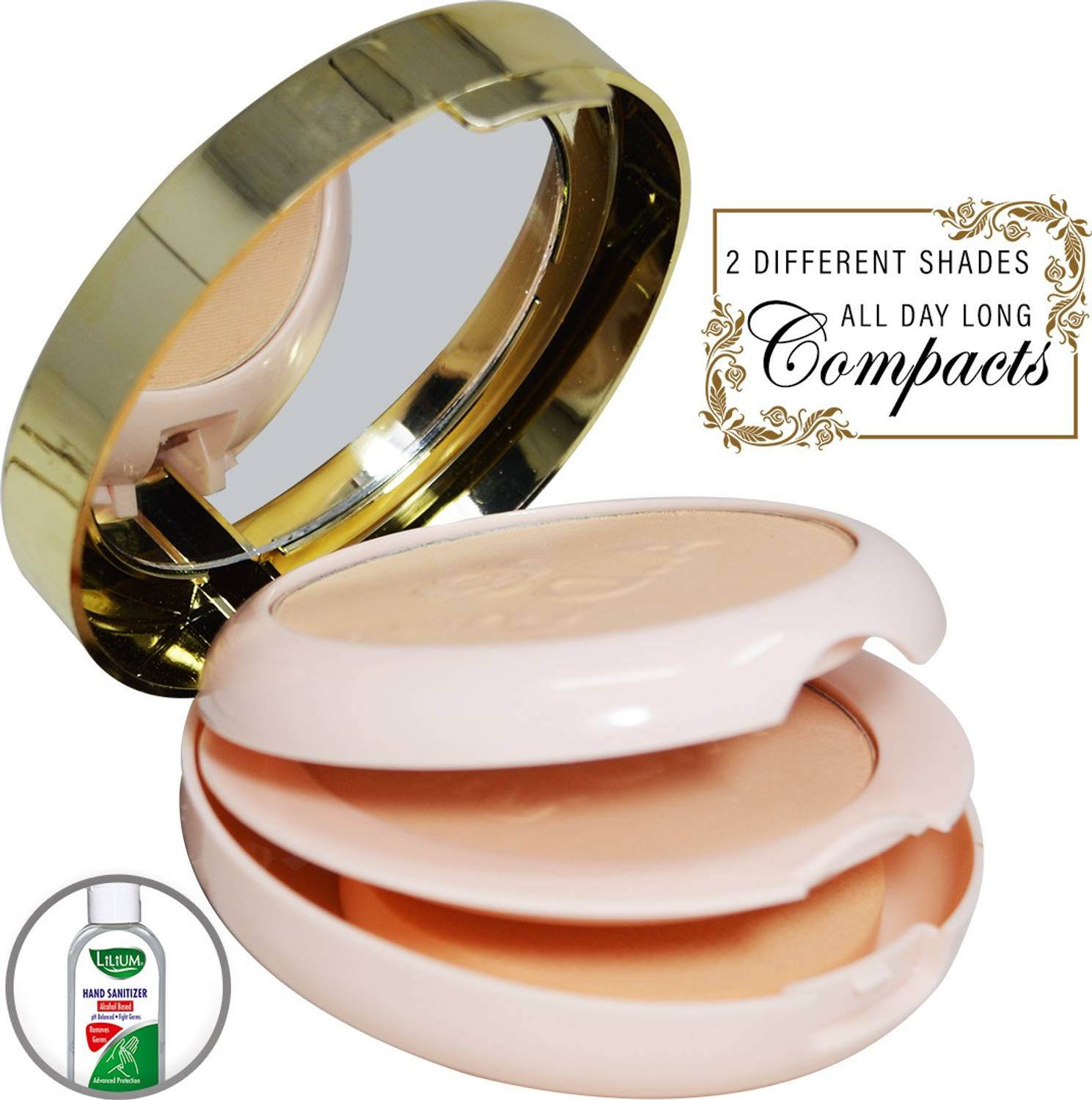 ads Oil Control Compact Powder, (A-01127), 30g With Lilium Hand Cleanser Compact