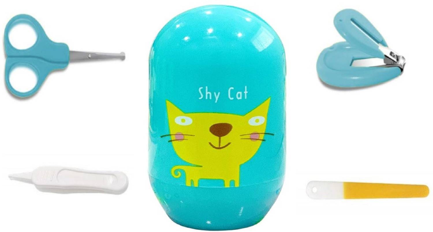 Alya 4 IN 1 Baby Pedicure & Manicure Grooming Nail Cutter Safety Essential Travelling Kit Premium Quality With Cute Printed Portable Travel Protective Case For Toddlers/Infants/New Borns(0 Months+)