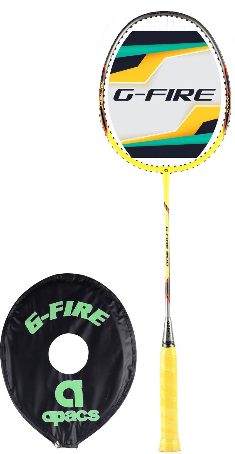 apacs G-Fire 300 Yellow, Grey Strung Badminton Racquet