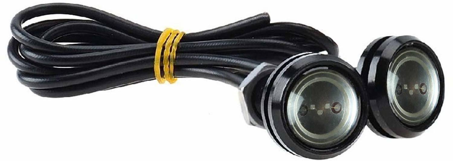 ALLEXTREME EXELLB2 Eagle Eye Universal License Number Plate LED Light Bumper Daytime Running Lamp for Bikes, Motorcycles, Cars, SUVs and Truck License Plate Light Motorbike LED (12 V, 9 W)