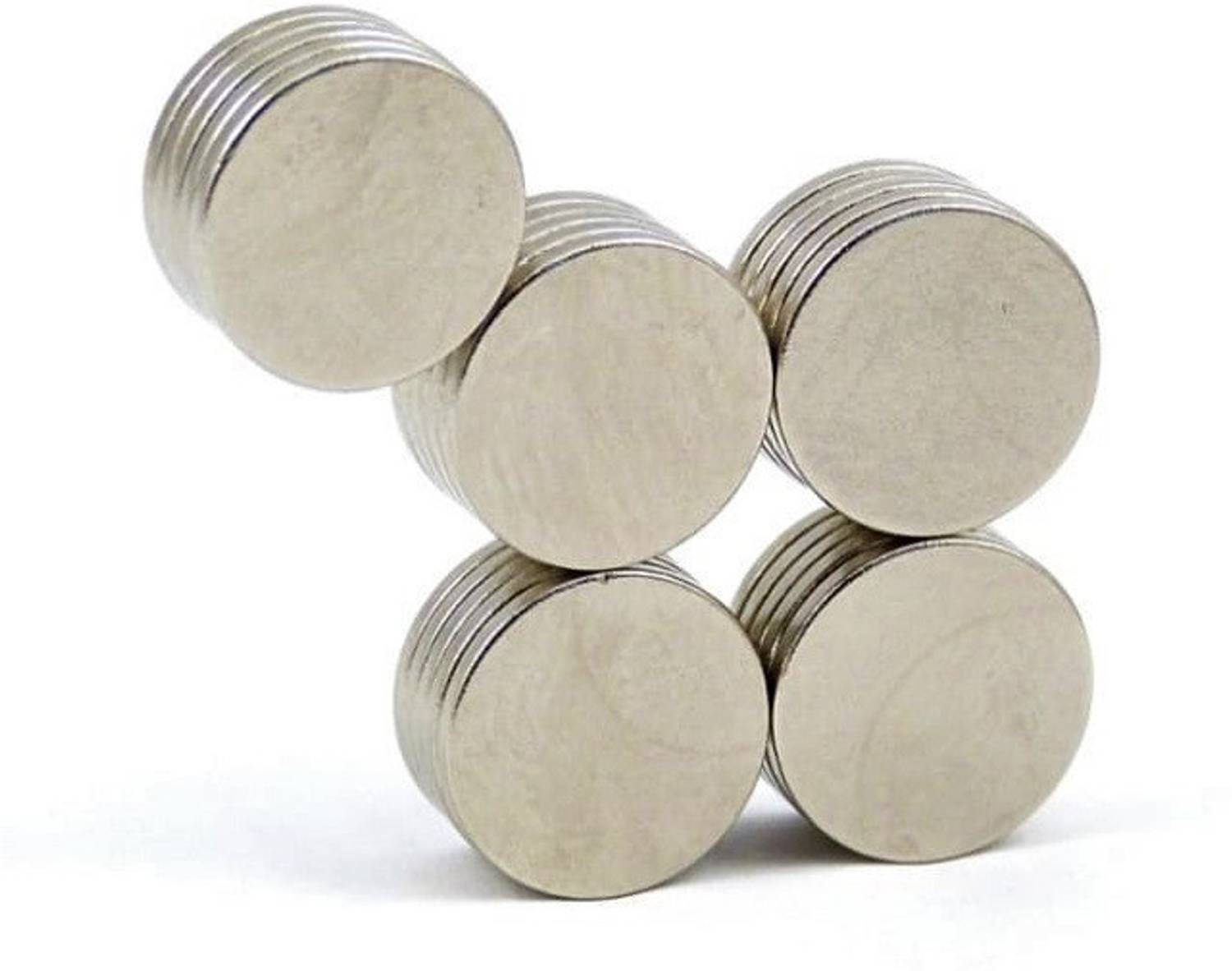 ART IFACT 50 Pieces of 10mm x 1mm Neodymium Magnets - N52 Disc / Cylindrical magnets - Rare Earth NdfeB Fridge Magnet, Multipurpose Office Magnets, Magnetic Paper Holder Pack of 51