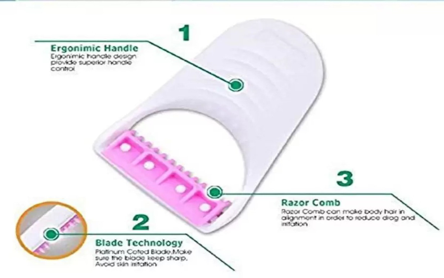 Image of CRAZYGOL Disposable Body & Bikini Shaving Razor For Women 6 pcs Shaver For Women, Men