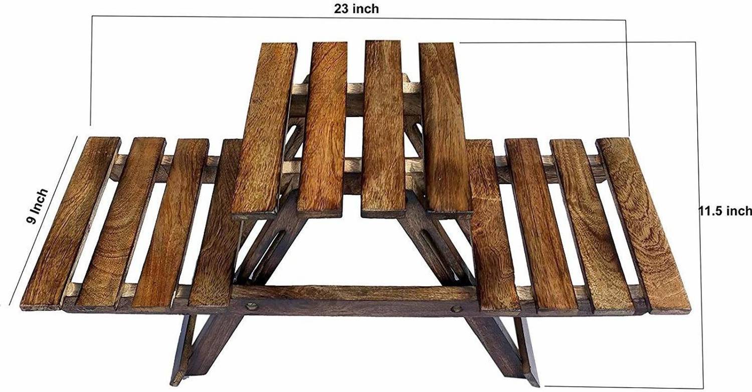 Jimkia Wooden Table, Multipurpose Fordable Table, Wooden End Tabl