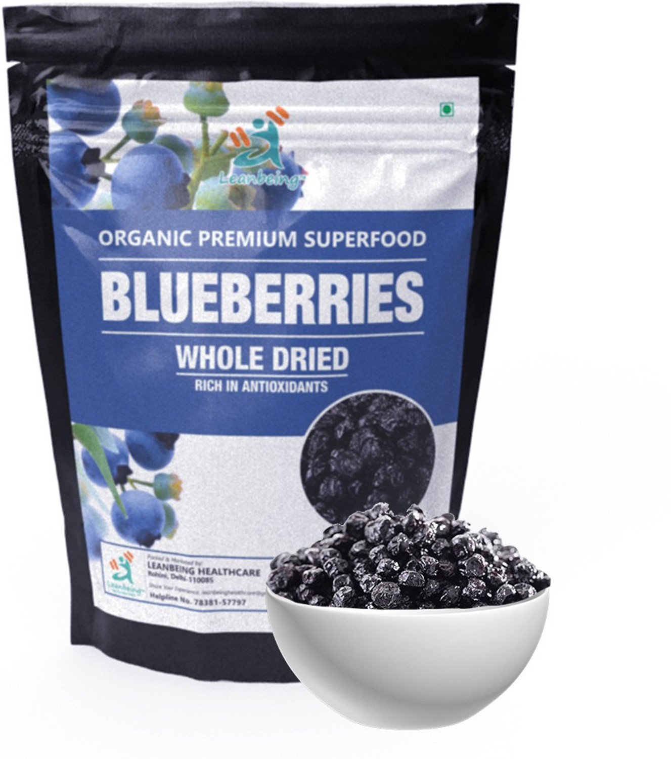 Image of LEANBEING Whole Dried Blueberries (150g) ( Unsulphured, Unsweetened, Immunity Builder) Blueberry
