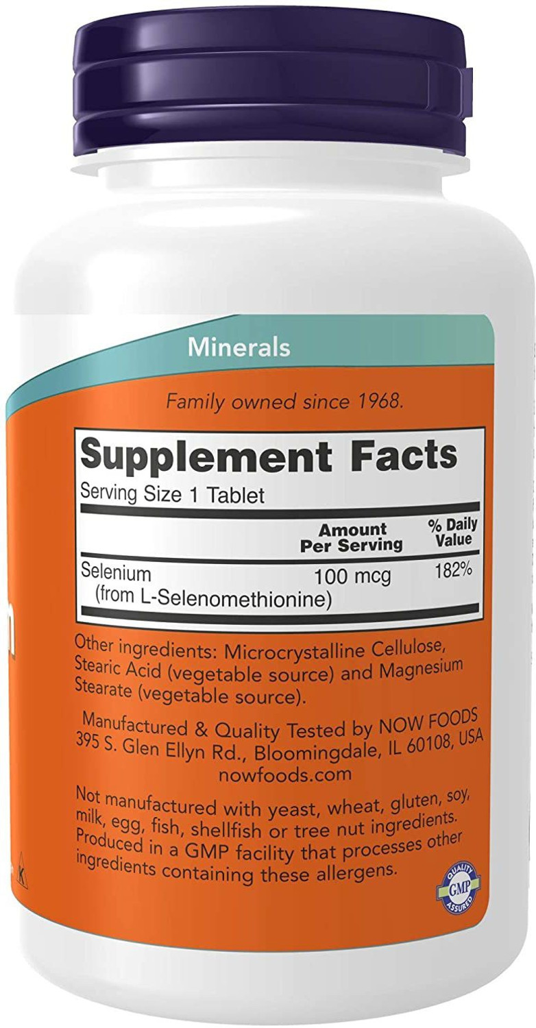 Image of Now Foods Selenium 100 mcg 100 no.s Multivitamins Tablets