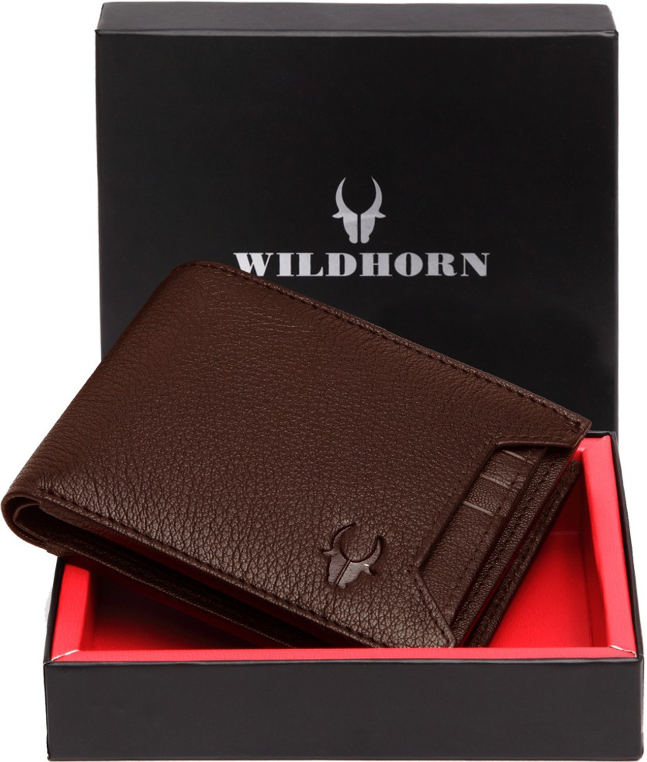 Image of WILDHORN Men Casual Brown Genuine Leather Wallet
