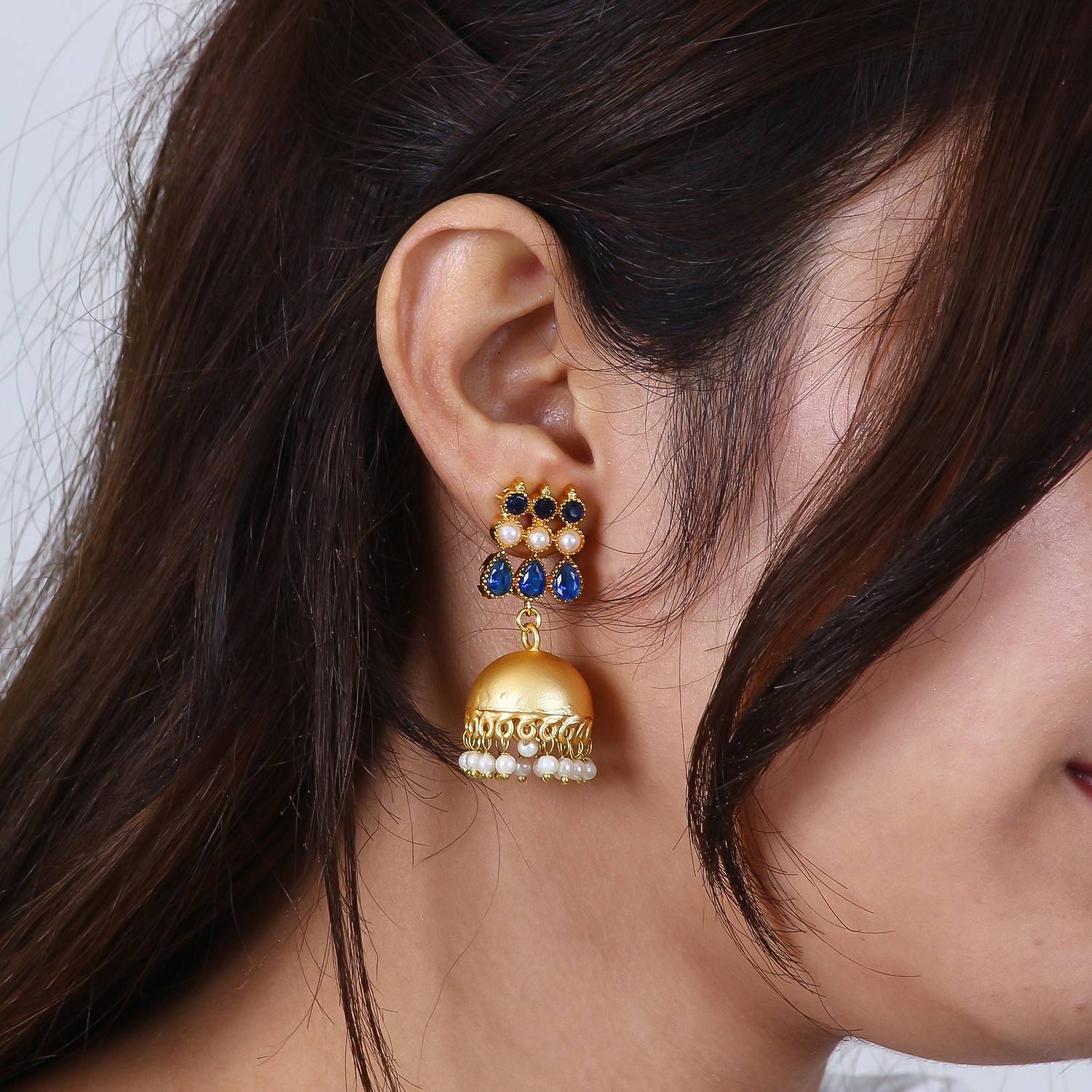 AHOORA AP1 Beads Brass Jhumki Earring