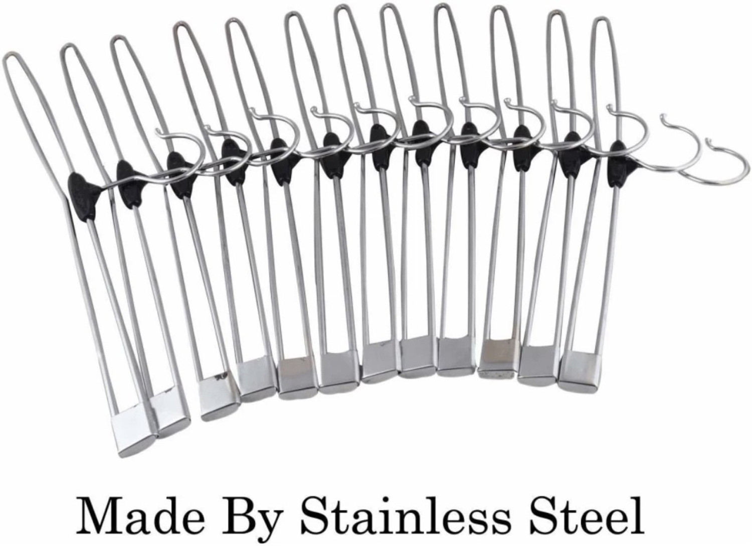 Image of Lashkara Lockable technology for sarees, pants, skirts, clothes Steel Saree Pack of 6 Hangers For Saree