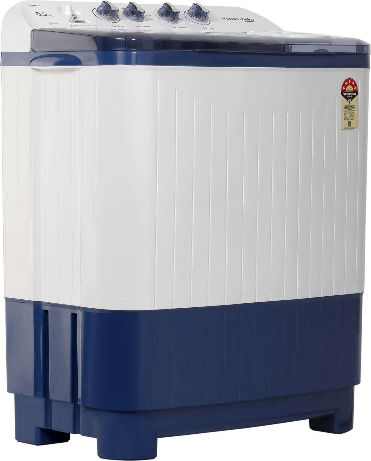 Image of Voltas Beko by A Tata Product 8.5 kg Semi Automatic Top Load Washing Machine White, Blue