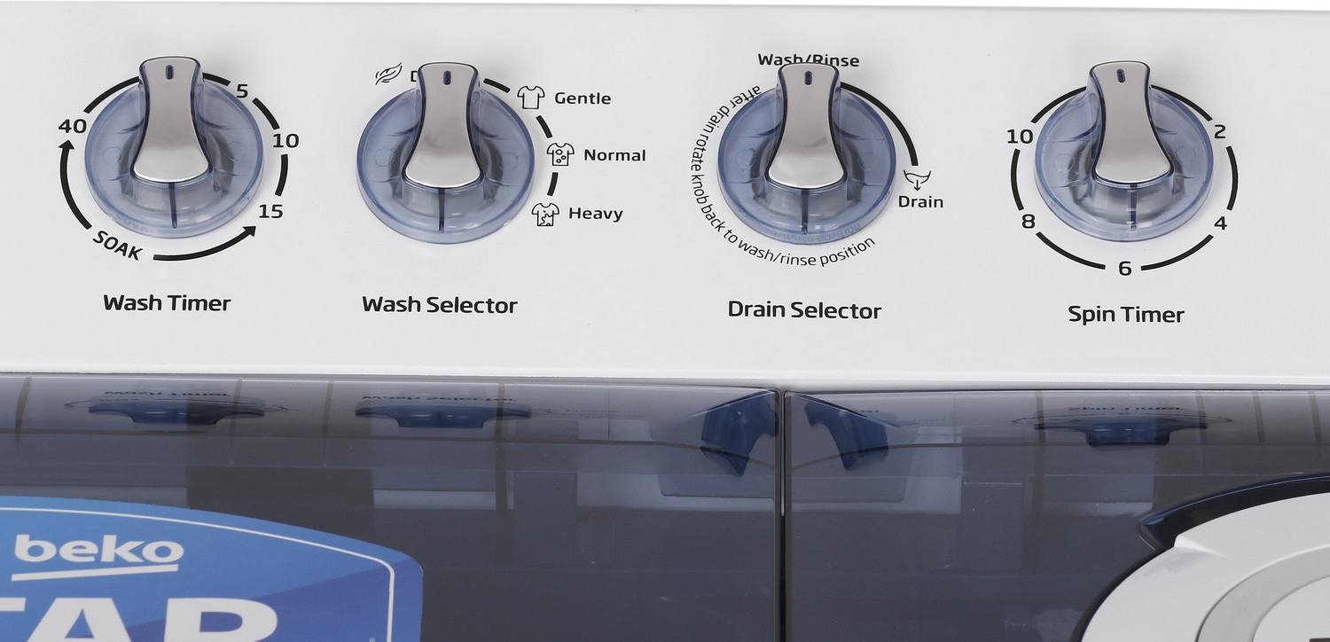 Image of Voltas Beko by A Tata Product 8.5 kg Semi Automatic Top Load Washing Machine White, Blue