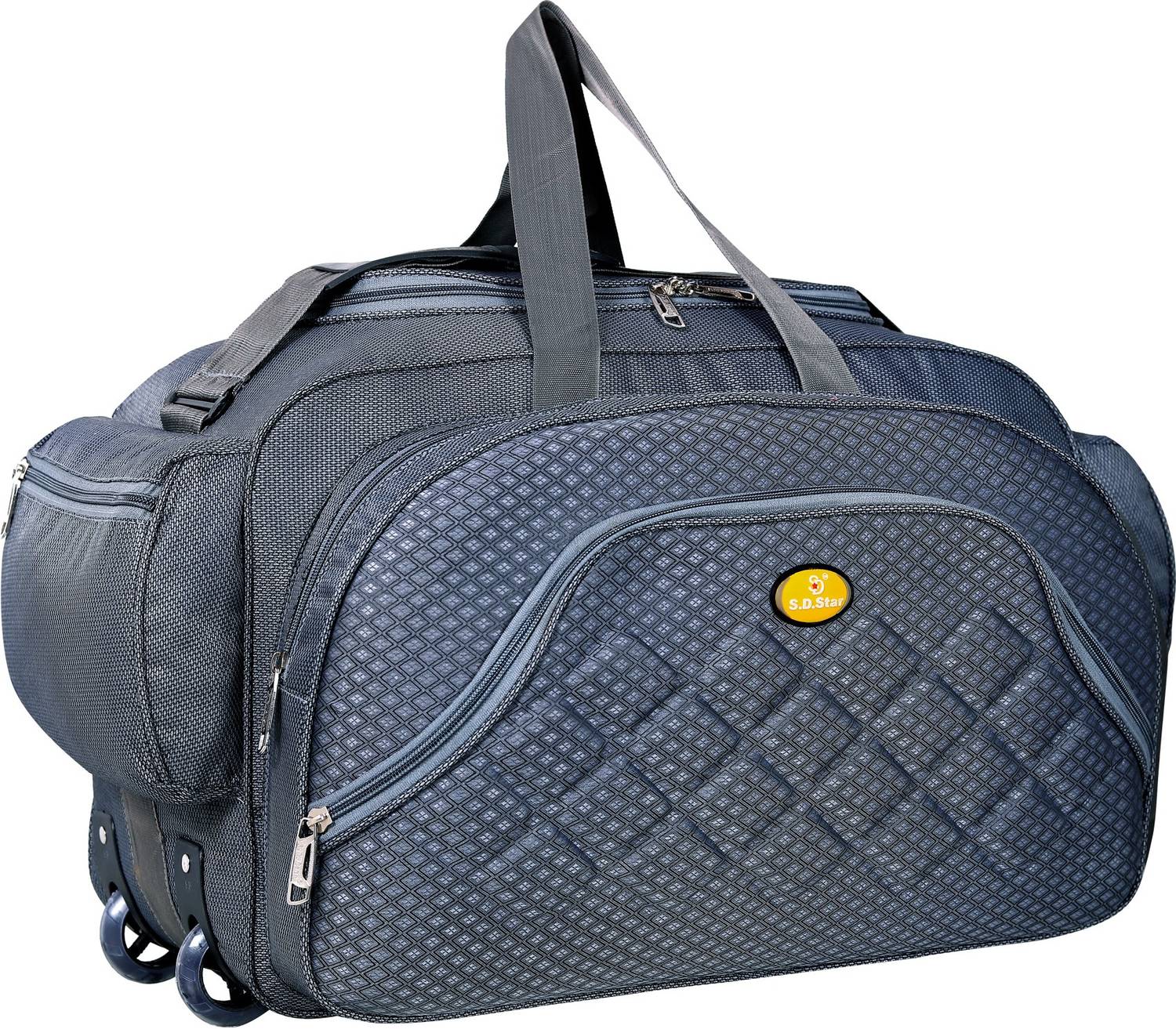 SD Star Fabric Travel Duffel Bags for Men and Women Duffel With Wheels (Strolley)