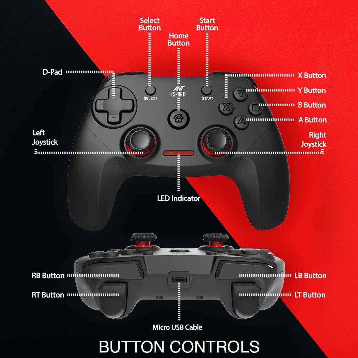 Ant Esports GP300 Pro V2 Wireless Gaming Controller - Image 5