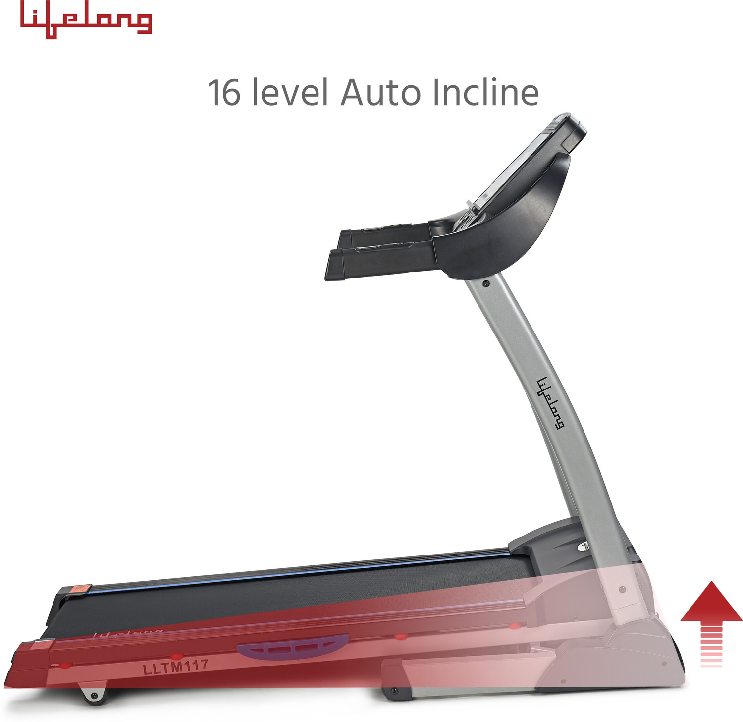 Image of Lifelong FitPro 6HP with 48 Preset Programs and 16 level Auto Incline Treadmill (Max Weight:120 kg)