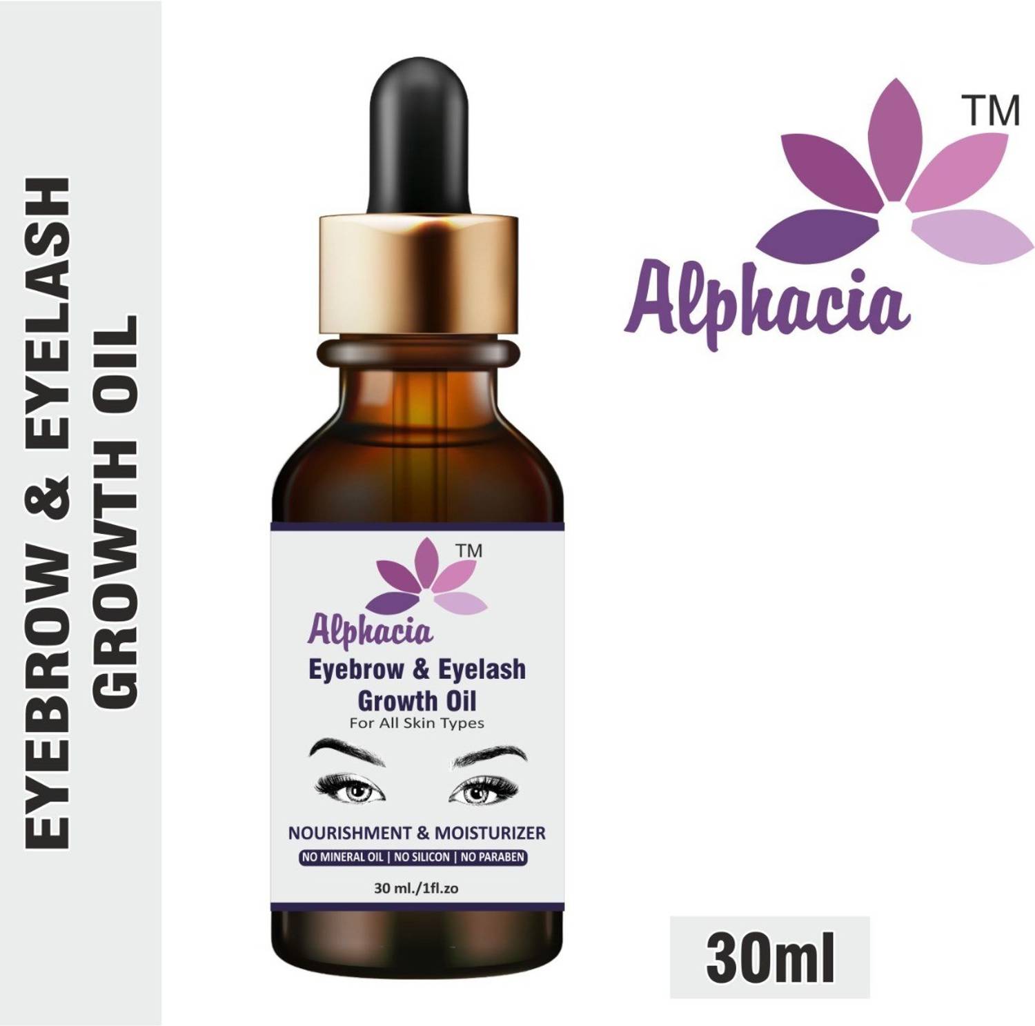 Alphacia 100% Natural Eyebrow & Eyelash Growth Oil-30ml Hair Oil