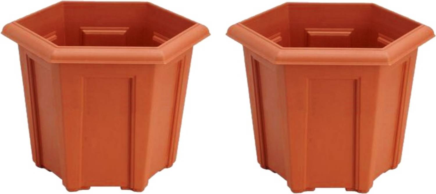 AASHU Heavy Duty, Unbreakable, Six corner planters(height-7.5", dia.- 10") Plant Container Set