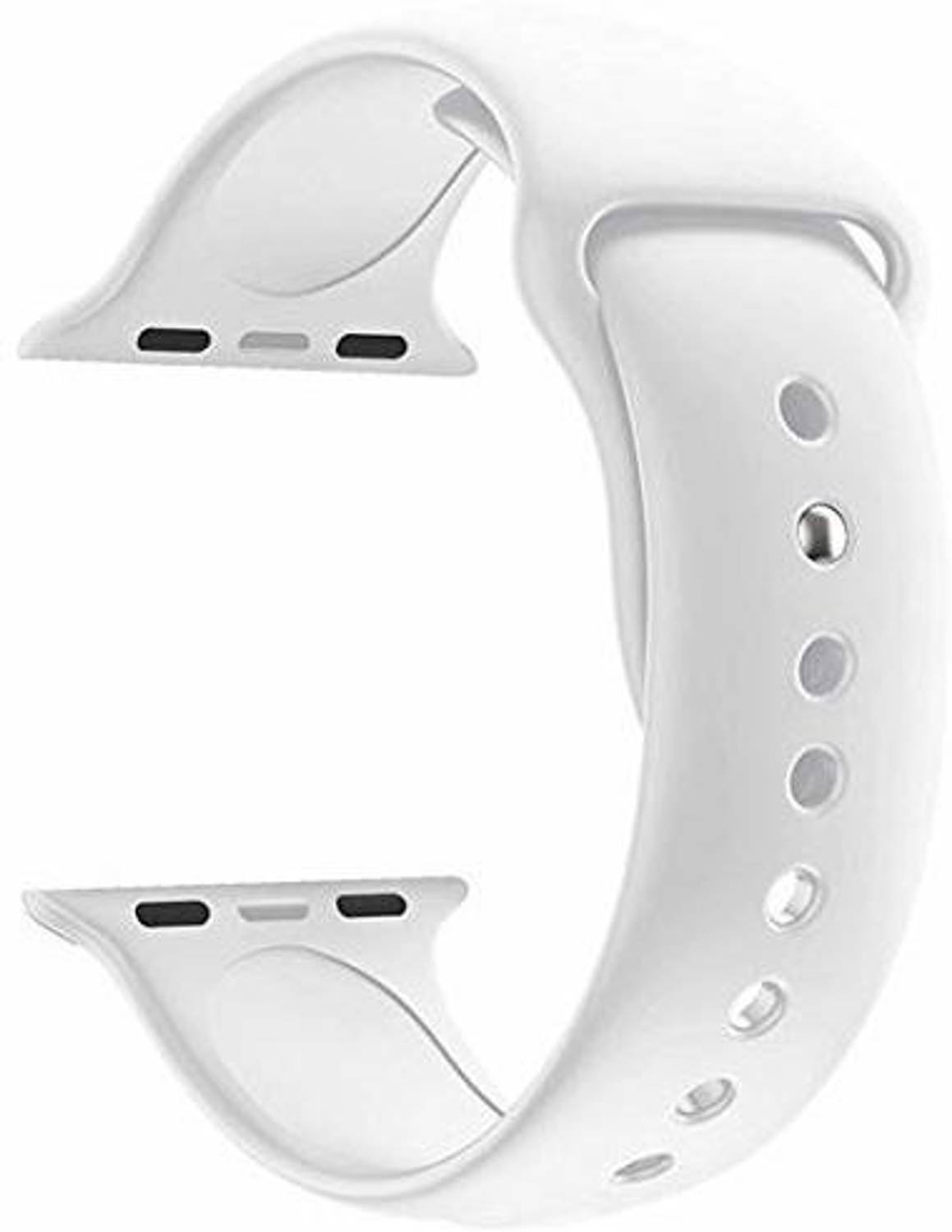 Tempus 2 cm Watch Strap Silicone Belt 44mm Compatible with All Watch Smartwatch Sports Band White Smart Watch Strap